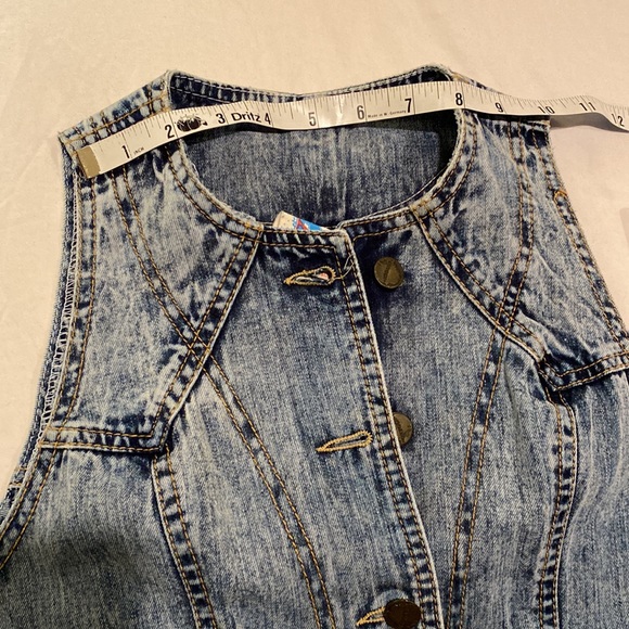 Super cute vintage denim peplum dress, 7 - Picture 7 of 13